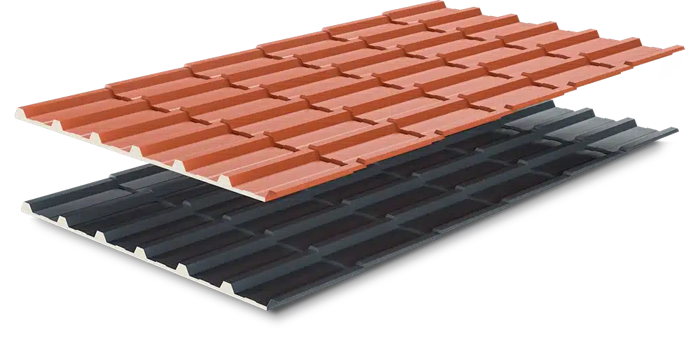 kiremit desen çatı paneli sağlam panel